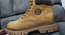 骆驼（CAMEL）【王俊凯同款】马丁靴男新款百搭男士大黄靴户外徒步工装登山靴子 GE122W7757T 金黄色 (男款) 41 实拍图