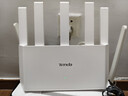 Tenda腾达路由器【千兆WiFi6+穿墙王】无线AX3000信号增强家用放大器Mesh限时补贴金榜一名云霄白立式 实拍图