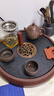京东京造 茶盘茶托 乌金石圆形茶具排水蓄水小型火烧工艺茶盘 实拍图