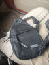 运动跑步包男休闲斜挎包手机包防泼水健身包女单肩包 黑色 实拍图