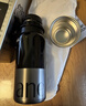 览萌保温杯男款大容量316内胆泡茶杯子实用生日礼物便携户外水杯女生 曜石黑（礼盒装陶瓷涂层）500ml 实拍图