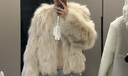 付智恩芦苇花 芬兰进口狐狸毛典雅轻盈年轻感圆领皮草外套女 米杏色 M 实拍图