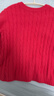 优衣库婴幼儿宝宝souffle yarn舒芙蕾可机洗针织衫舒芙蕾478832 16 红色 110 实拍图