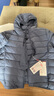 鸭鸭（YAYA）佟丽娅同款轻薄羽绒服女新款秋冬季休闲短款连帽轻便韩版排骨外套 雾霾蓝 3XL 实拍图