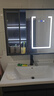 恋派浴室柜 陶瓷一体盆卫生间洗脸盆柜组合悬挂式洗漱台智能洗手盆柜 智能镜柜】珠光灰【促销中】80cm 实拍图