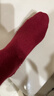 猫人3双骐骥红35%羊毛袜子女士中筒毛圈袜本命年马年鸿运保暖月子袜 实拍图