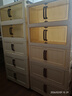 简易衣柜衣服置物柜家用多层移动收纳架客厅折叠储物柜租房储物柜 混色·5层【2透3实色】 48.5面宽 实拍图