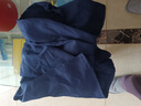 沃巴伦男士工作服罩衣长袖耐磨耐脏防尘工厂车间搬货罩衣劳保蓝大褂工装 藏青西服领大褂 大号（110斤-190斤可穿） 实拍图