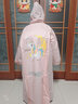 牧萌儿童雨衣带书包位男童女童女孩加长全身学生雨披 粉独角兽 4XL 实拍图