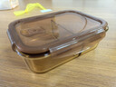 希乐扣Cilock耐热玻璃保鲜盒 微波炉专用加热饭盒带饭上班族带盖密封餐盒琥珀 实拍图