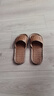 悦萌 竹编牛筋底藤草男女款情侣家居拖鞋夏季亚麻拖鞋防滑凉拖鞋 棕色 42-43(适40-41码脚穿) 实拍图