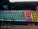 前行者（EWEADN）TK100朋克机械键盘鼠标套装电竞游戏有线台式电脑笔记本办公复古外设吃鸡104键 白色混光青轴 实拍图