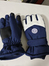 目丸保暖手套男女户外冬天骑行防寒风加绒厚触屏女防水冬季棉滑雪手套 5#雪花圆标藏青色（拼色男款） 实拍图