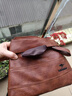 瑾安（JINAN）真皮女包斜挎包包牛皮软皮百搭中年妈妈包情人节三层单肩包女士包 焦糖黄小号 实拍图