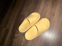 朴西新款EVA踩屎感厚底拖鞋女士居家室内情侣拖鞋男 黄色 37-38 实拍图