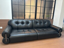 儒黛黑糖云朵真皮沙发头层牛皮中复古法式轻奢一字直排黑色客厅小户型 金属款-2.55米直排-可视面真皮 Ultra 细腻肤感半青皮（1.4-1.6mm） 实拍图