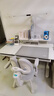 黑白调A2学习桌书桌儿童桌椅实木升降桌子写字桌电脑桌进口橡胶木1.4m 实拍图