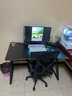 甄严选电脑桌台式电竞桌椅套装组合桌子办公家用桌学习桌书房书桌写字桌 【电竞桌椅套装】黑碳纤维面120*70CM 实拍图