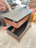 法莎蒂政府补贴客厅边几可移动沙发边桌意式极简边柜小推车茶几置物架 BJ3023【黑+胡桃色】.可移动小推车边几 实拍图