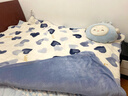 雅鹿加厚牛奶绒印花被套冬季珊瑚绒床单单人被套套件床上用品学生宿舍 幸运星-蓝 180x220cm单被套 实拍图