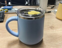 彩致（CAIZHI）马克杯304不锈钢水杯咖啡杯带盖家用双层防烫喝水杯子浅蓝CZ6280 实拍图