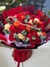 艾斯维娜鲜花速递向日葵混搭花束生日礼物全国同城配送 33朵玫瑰康乃馨混搭花束 实拍图