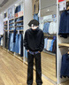 优衣库男装女装柔软圆领T恤/休闲长袖上衣479783 31 米色 2XL 实拍图