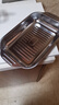 不锈钢烤鱼盘子长方形深盘托盘鱼盘家用电磁炉专用烤鱼炉小吃烧盘 双柄【32*19*5cm】浅款  无盖 实拍图