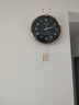 康巴丝（Compas）挂钟客厅 欧式摆钟创意时钟 卧室石英钟表挂墙 C3245 蓝色 36cm 实拍图