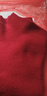 皮尔卡丹（pierre cardin）100%纯羊毛衫女半高领套头毛衣修身百搭羊毛针织打底衫 酒红色 2XL码【建议130-140斤穿】 实拍图