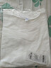 重磅纯棉短袖t恤男高档纯色印花休闲基础款内搭半袖打底衫 奶白 XL  140-155斤 实拍图
