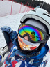 白小奢滑雪镜x400-黑框 滑雪护目镜眼镜登山墨镜儿童男女骑行风沙玩雪 实拍图