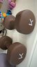 Keep哑铃彩色浸塑环保男女1-10kg家用健身器材练肌肉塑形 琥珀棕6kg*2 实拍图