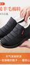 鮟鱇 冬季纯羊毛加厚保暖老北京布鞋男休闲爸爸棉鞋22101 黑色 42  实拍图