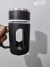 新款玻璃杯商务防爆把手大容量手柄办公室泡茶水杯防摔男女杯子 活动商务黑【两款随机发】 500ml 实拍图