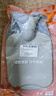 为伴 仿兔绒注水热水袋暖水袋暖手宝宝女生防爆姨妈神器摩登灰1000ml 实拍图