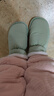 京东京造高帮棉拖鞋男羽绒布毛绒防风包脚跟居家女款浅绿色37-38 实拍图