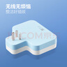 公牛（BULL）转换插头/品字形一转二插座/无线转换插座/电源转换器 适用于卧室、厨房 2位分控开关插座 蓝白 实拍图