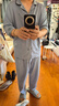 蕉内（Bananain）棉棉301H睡衣男女士纯棉情侣家居服长袖套装春夏季吸湿速干内衣 【男士】雪蓝 L 实拍图
