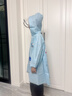 牧萌儿童雨衣带书包位男女童加长全身学生雨披 蓝太空人拉链款 XL 实拍图