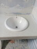 潮窑椭圆形台中盆半嵌入式台上盆洗脸盆洗手盆家用卫生间陶瓷洗面盆 18寸正圆白色盆 赠送下水 实拍图