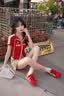 CAMILA KSENIA德训鞋女士2026新款秋季休闲百搭阿甘运动鞋薄款气质拼色平底板鞋 红色 38 实拍图