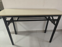 迈亚家具折叠桌电脑桌办公会议培训桌简易桌长方形摆摊桌子学习书桌长条桌 白橡色-双层-120*40*75cm 实拍图