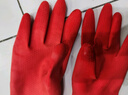 东方红 55CM橡胶手套加长袖防水耐用胶皮厨房保洁清洁洗衣加厚耐油污 3双装(红色)【京仓发货】 L码 实拍图