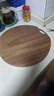 美厨（MAXCOOK）乌檀木砧板切菜板 圆形案板剁肉墩家用加厚实木粘板 大号36*3cm 实拍图