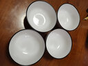 陶瓷碗家用喜庆乔迁新居碗碟餐具套装黑线欧式米饭碗 金钟黑线4碗 实拍图