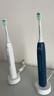 飞利浦（PHILIPS）电动牙刷钻石3系 生日礼物 情侣款送男生女友 微泡水流 5大模式 HX5181 蓝白双支 实拍图