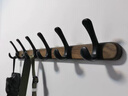 居臣仕胡桃木挂钩试衣间免打孔入户门后挂衣架墙上壁挂玄关衣服帽挂衣钩 【北美黑胡桃木】5黑钩实木加厚 实拍图