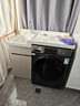 阳台洗衣机一体柜组合高低盆洗衣柜洗手池洗衣槽带搓板滚筒伴侣柜 110CM左盆-高低盆 卡其色 实拍图