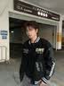 NEW OR MODE美式高街刺绣棒球服外套男士春季新款潮牌宽松休闲情侣夹克衫上衣 黑色【高品质】 XL 【建议125-145斤】 实拍图